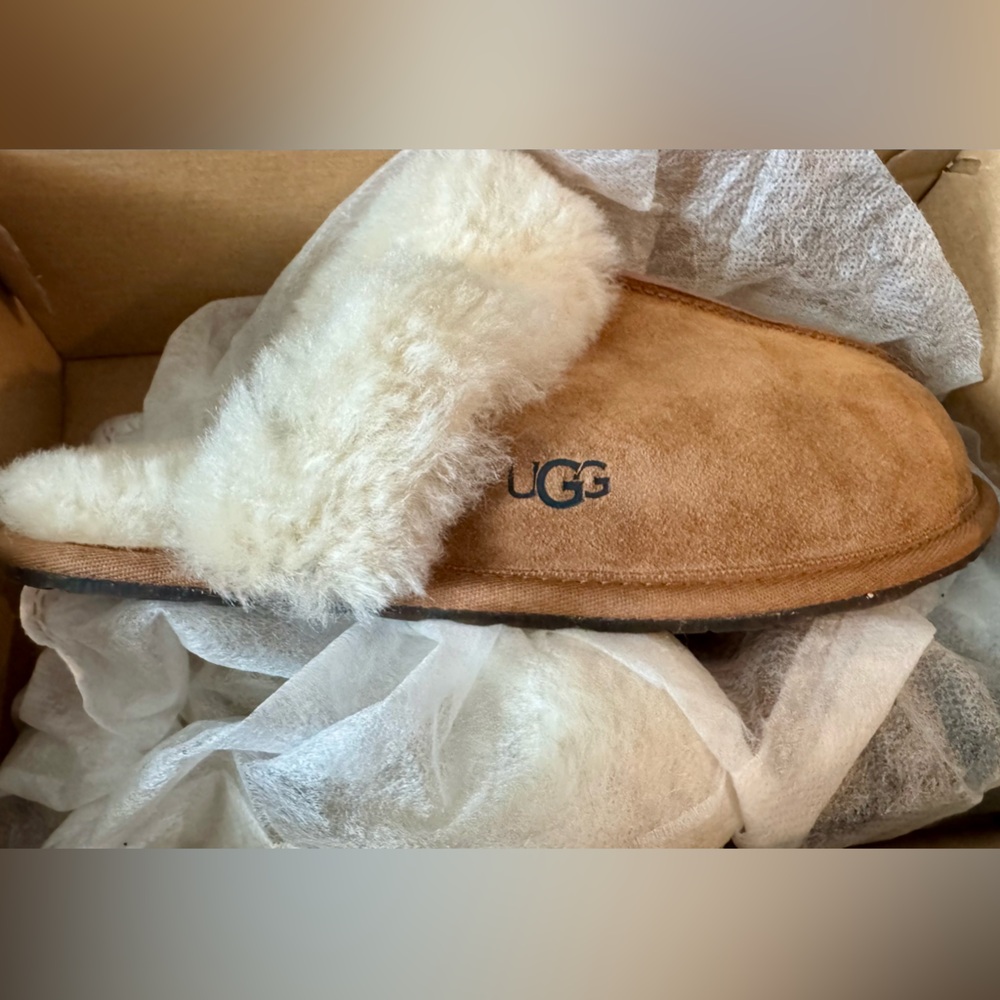 Best Offer New Women’s UGG Scuffette II Slipper Chestnut - Picture 5 of 7